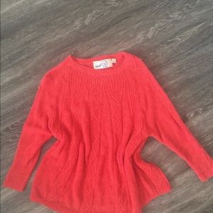 Anthropologie Bright Orange Sweater S